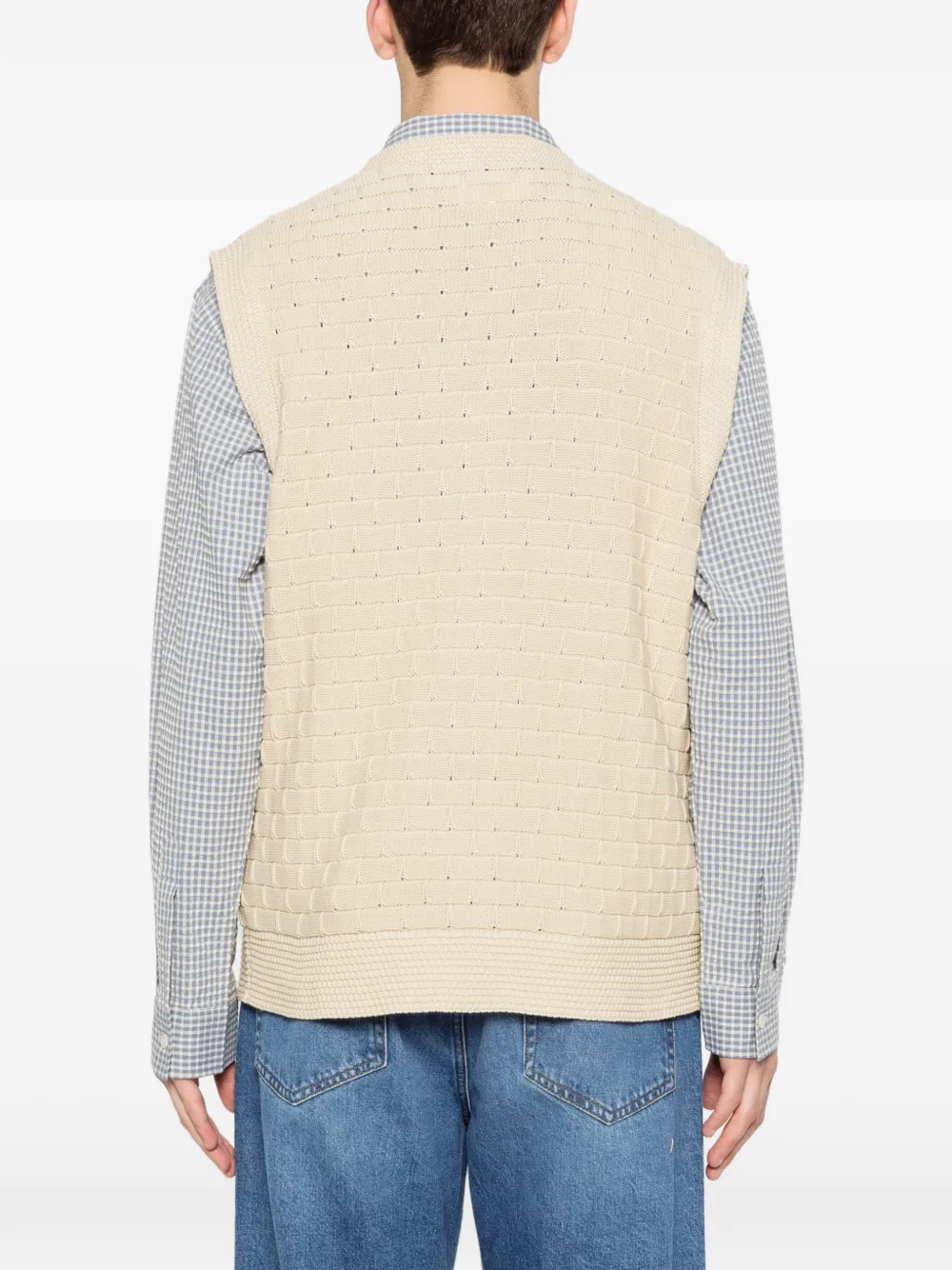 NN07 Reece spencer met V-hals Beige