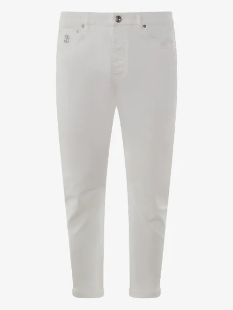 Brunello Cucinelli logo-patch jeans