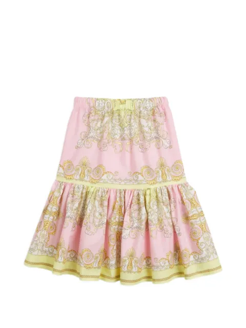 Versace Kids ruffled print skirt