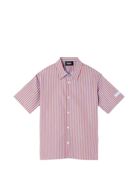 Versace Kids striped short-sleeved shirt