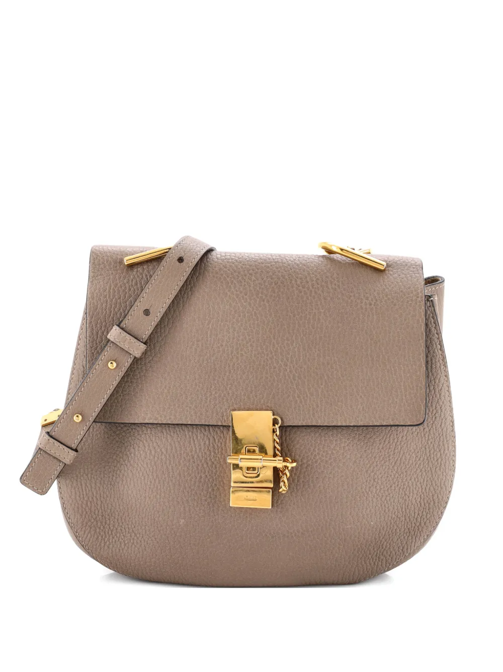 Chloé Pre-Owned Drew Leather Medium crossbody bag - Nude