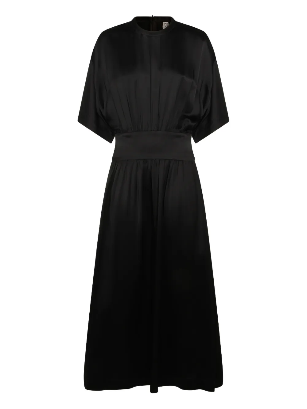 Totême Short-sleeve Maxi Dress In Black