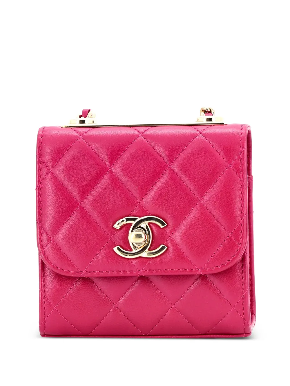CHANEL Pre-Owned Trendy CC Clutch with Chain Quilted Lambskin Small crossbody bag - Rosa