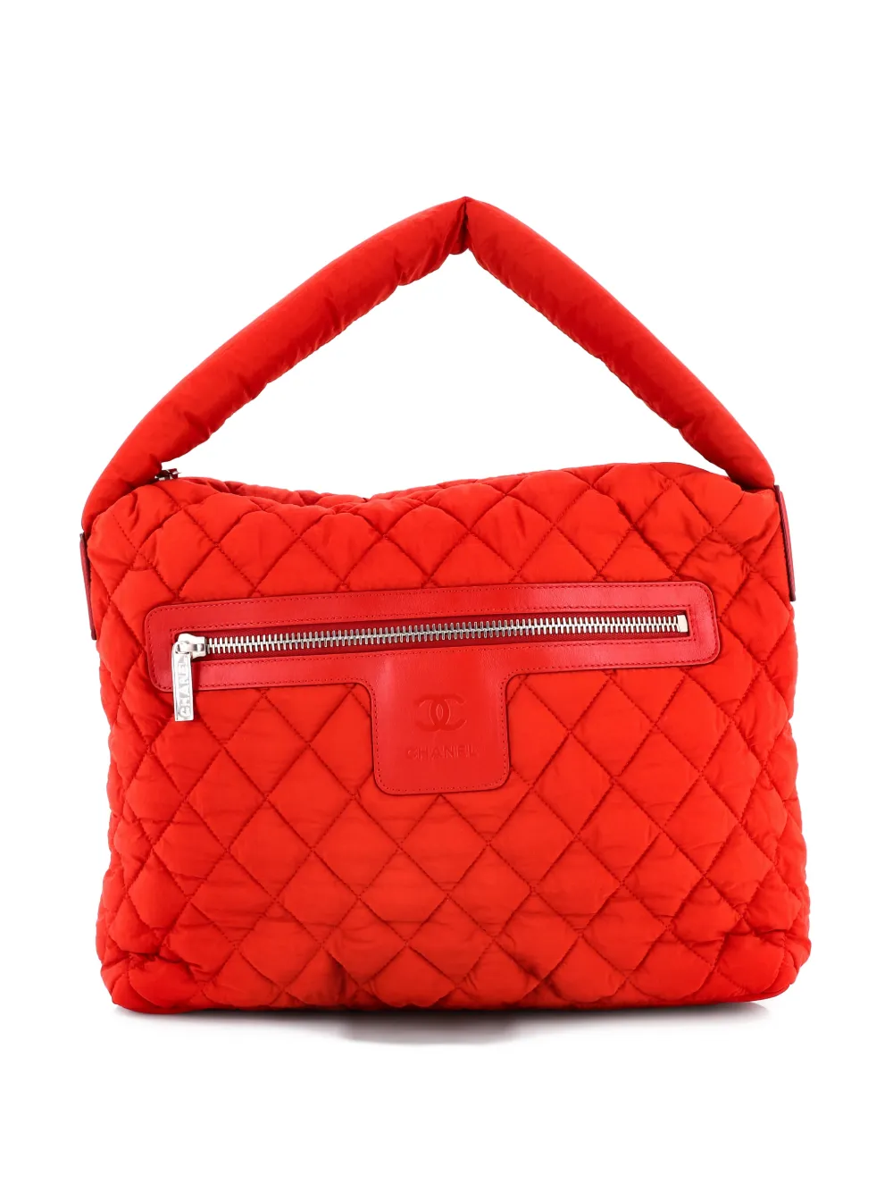 CHANEL Pre-Owned Coco Cocoon Quilted Nylon Medium hobo bag - Rosso
