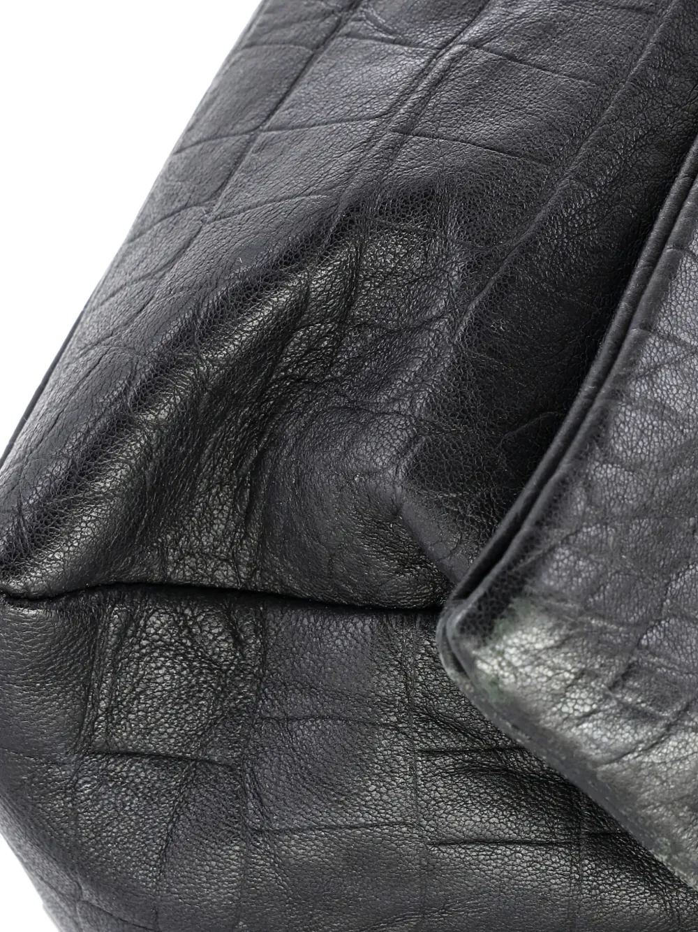 Pre-owned Saint Laurent West Hollywood Crocodile Embossed Leather Medium Shoulder Bag In Black