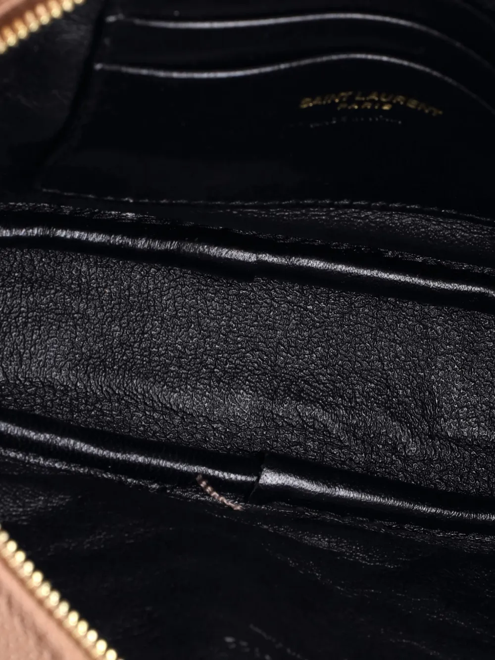 Pre-owned Saint Laurent Loulou Matelasse Chevron Leather Mini Crossbody Bag In Neutral