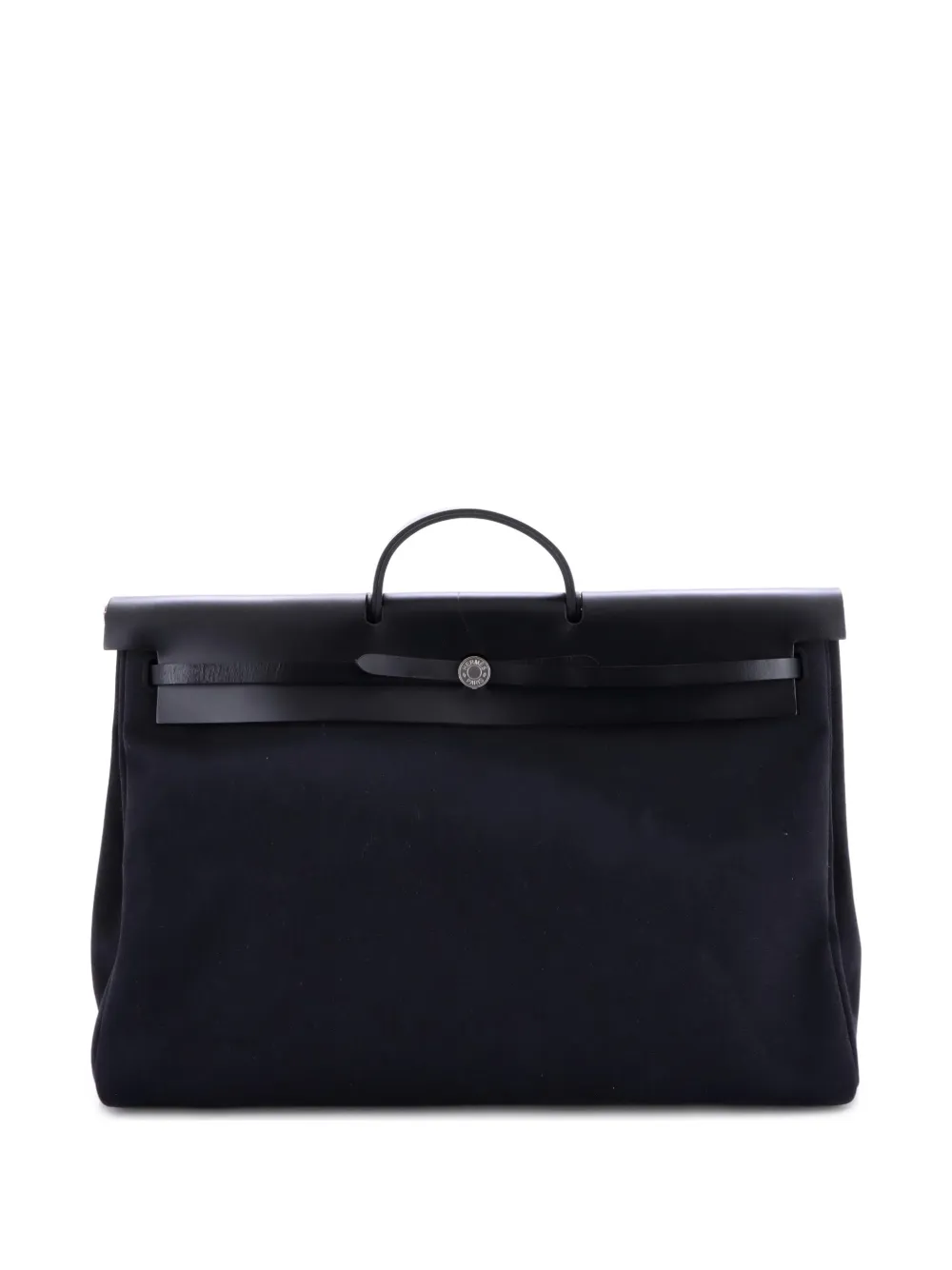 Hermès Pre-Owned Herbag Zip Leather and Toile 50 satchel - Nero
