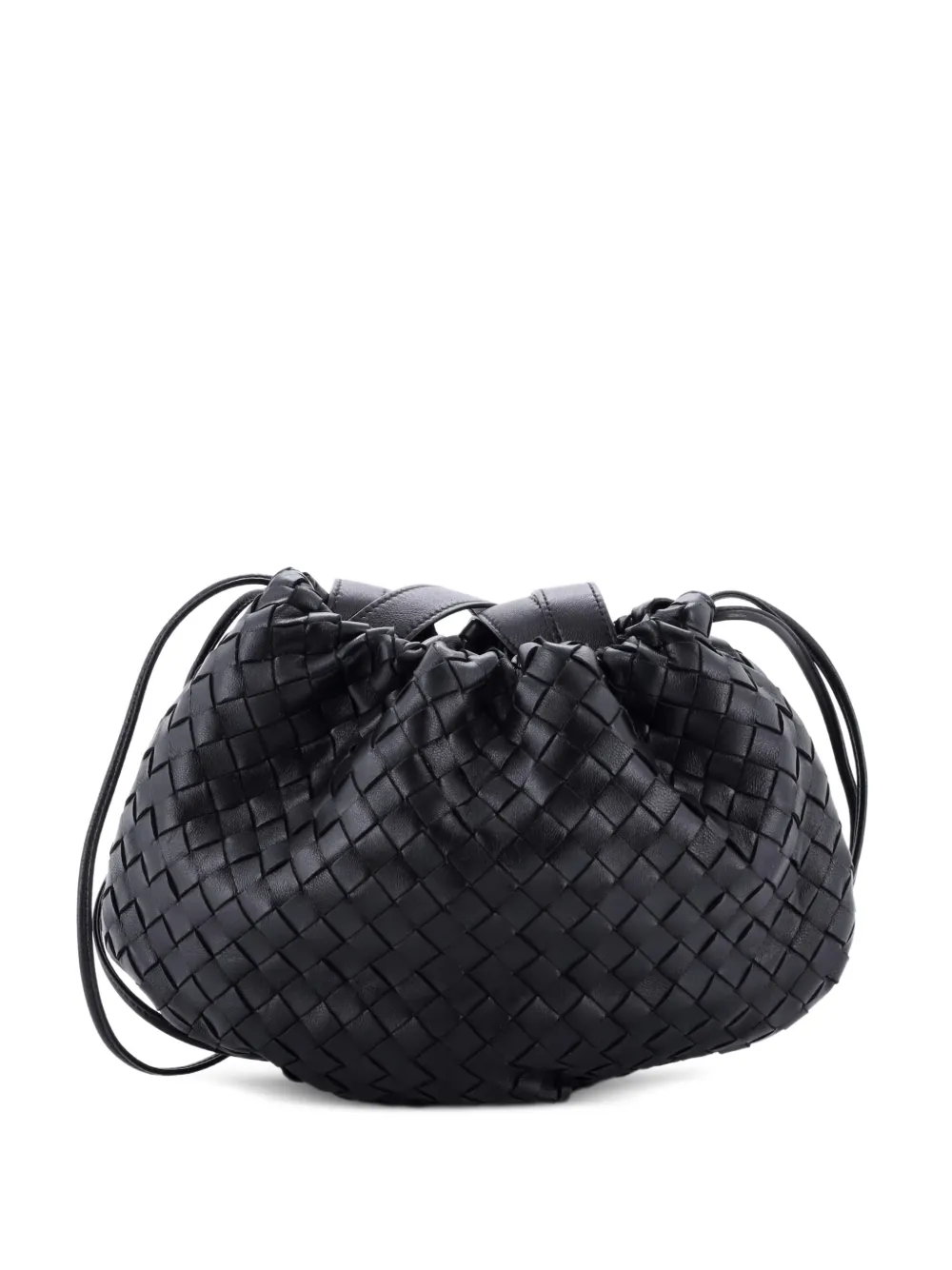 Bottega Veneta Pre-Owned Bulb Shoulder Bag Intrecciato Nappa Mini crossbody bag - Nero