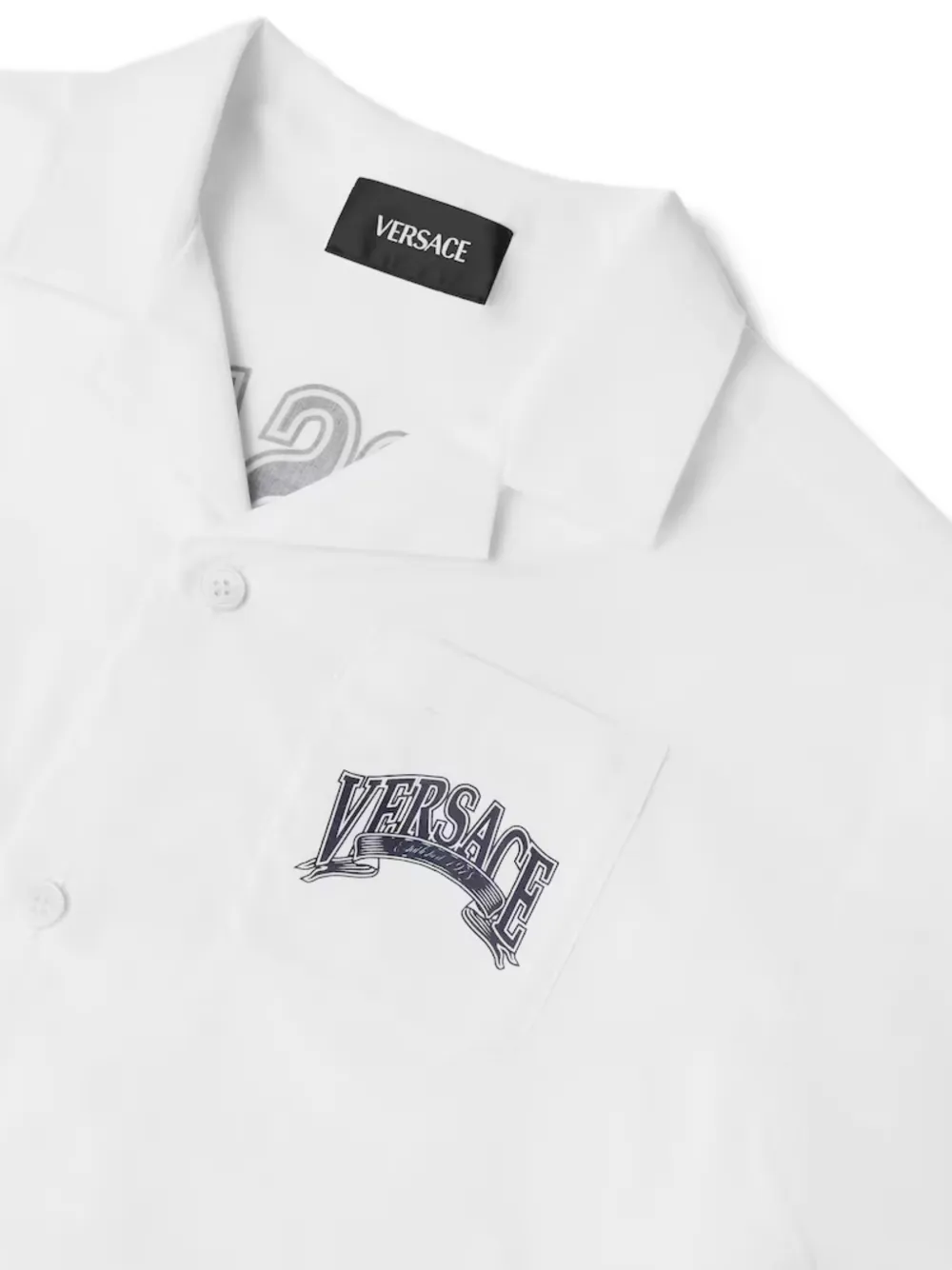 Versace Kids Shirt met logoprint Wit