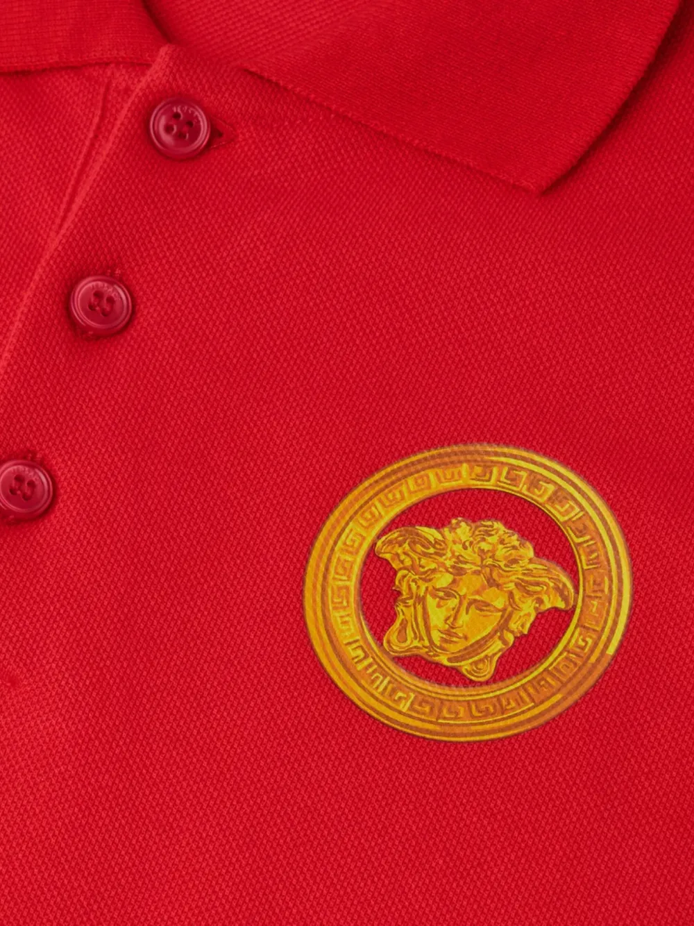 Versace Kids Poloshirt met Medusa-print Rood