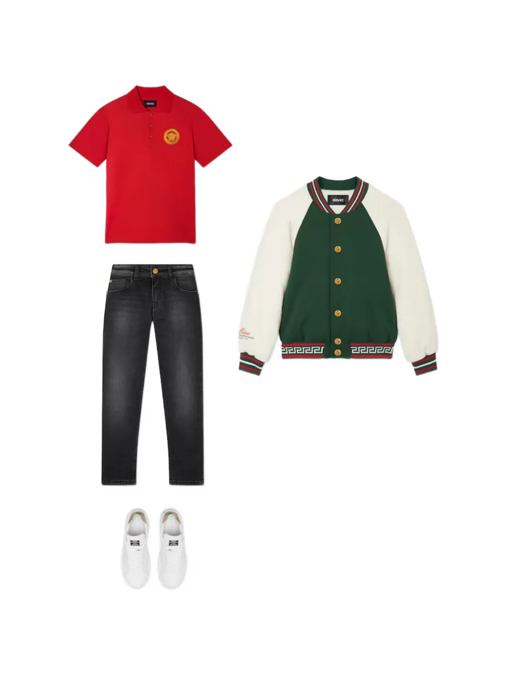 Versace Kids Poloshirt met Medusa-print Rood