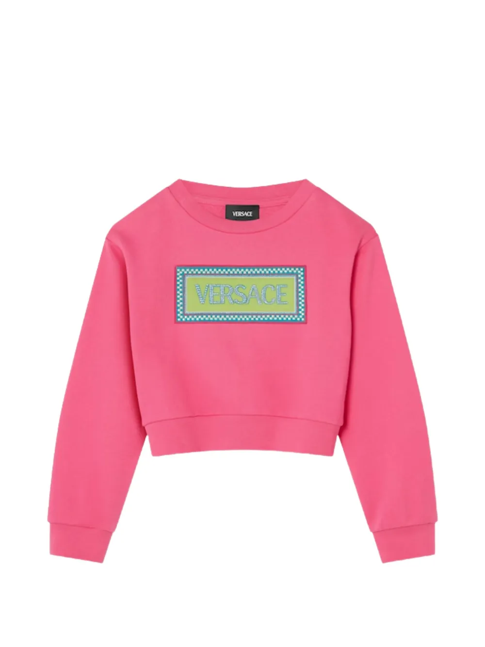 Versace Kids logo appliquéd sweatshirt - Rosa