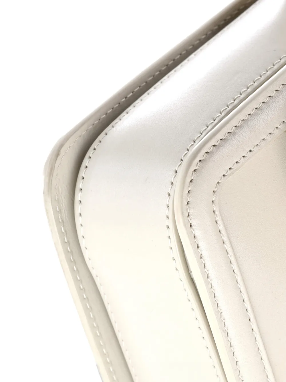 Pre-owned Saint Laurent Solferino Bag Leather Medium Shoulder Bag In Neutral