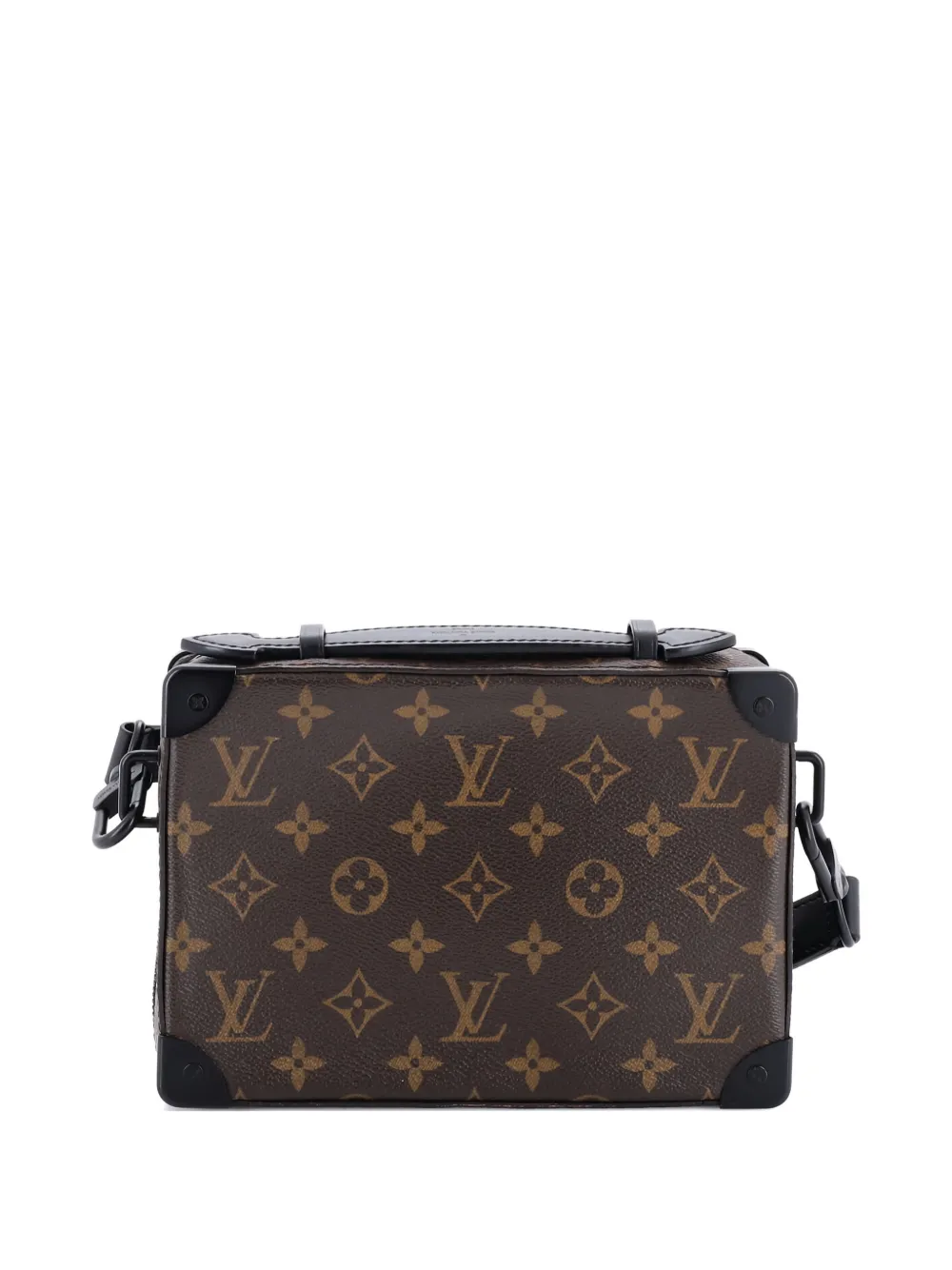 Click to view more detailed imagery on our partner's website Pre-owned Louis Vuitton Handle Soft Trunk Bag Macassar Monogram Canvas Crossbody Bag In Black