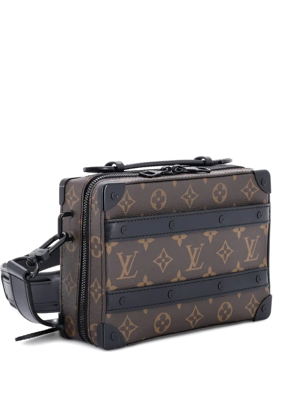Louis Vuitton Pre-Owned Handle Soft Trunk Bag Macassar Monogram Canvas crossbody bag - Nero