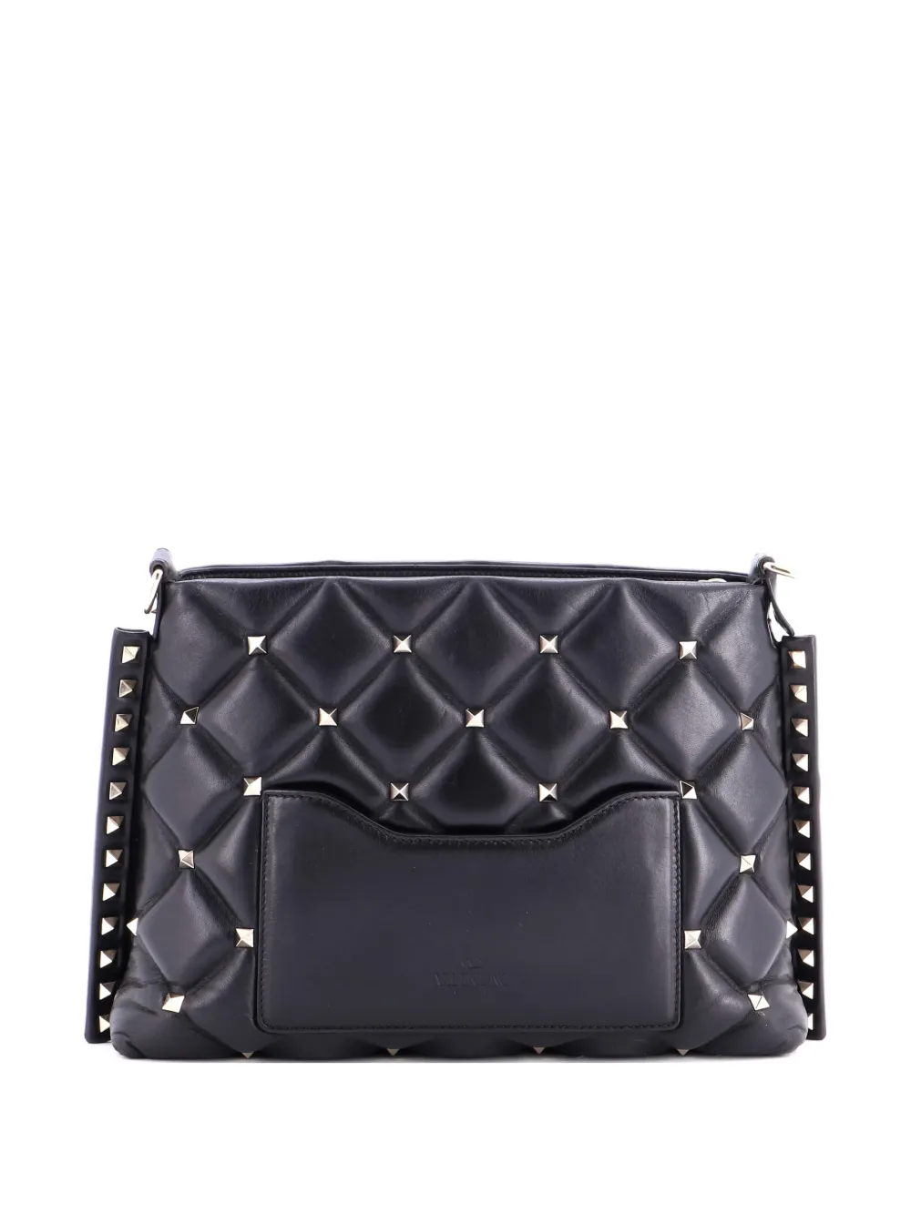 Valentino Garavani Pre-Owned Candystud Messenger Bag Leather Large crossbody bag - Schwarz