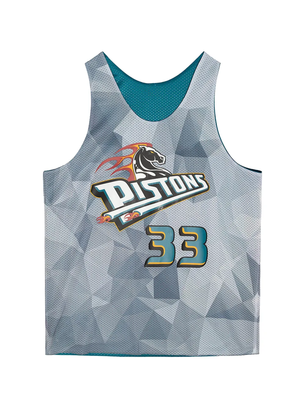 Mitchell & Ness Pistons Grant Hill omkeerbare tanktop Blauw