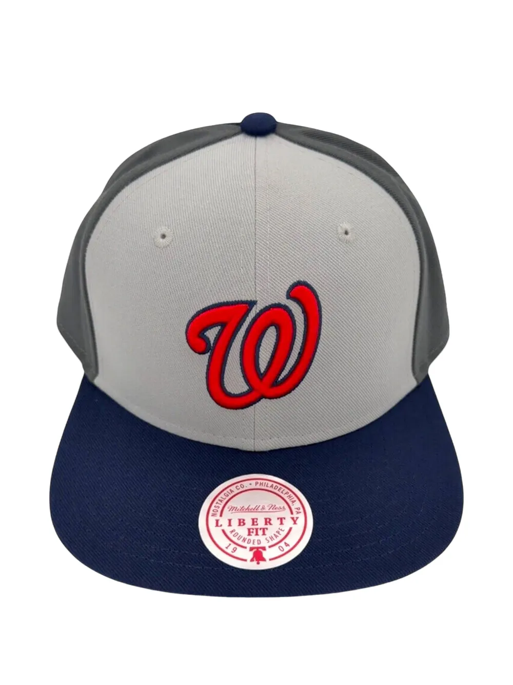  Mitchell & Ness Nationals Embroidered Cap - Grey 