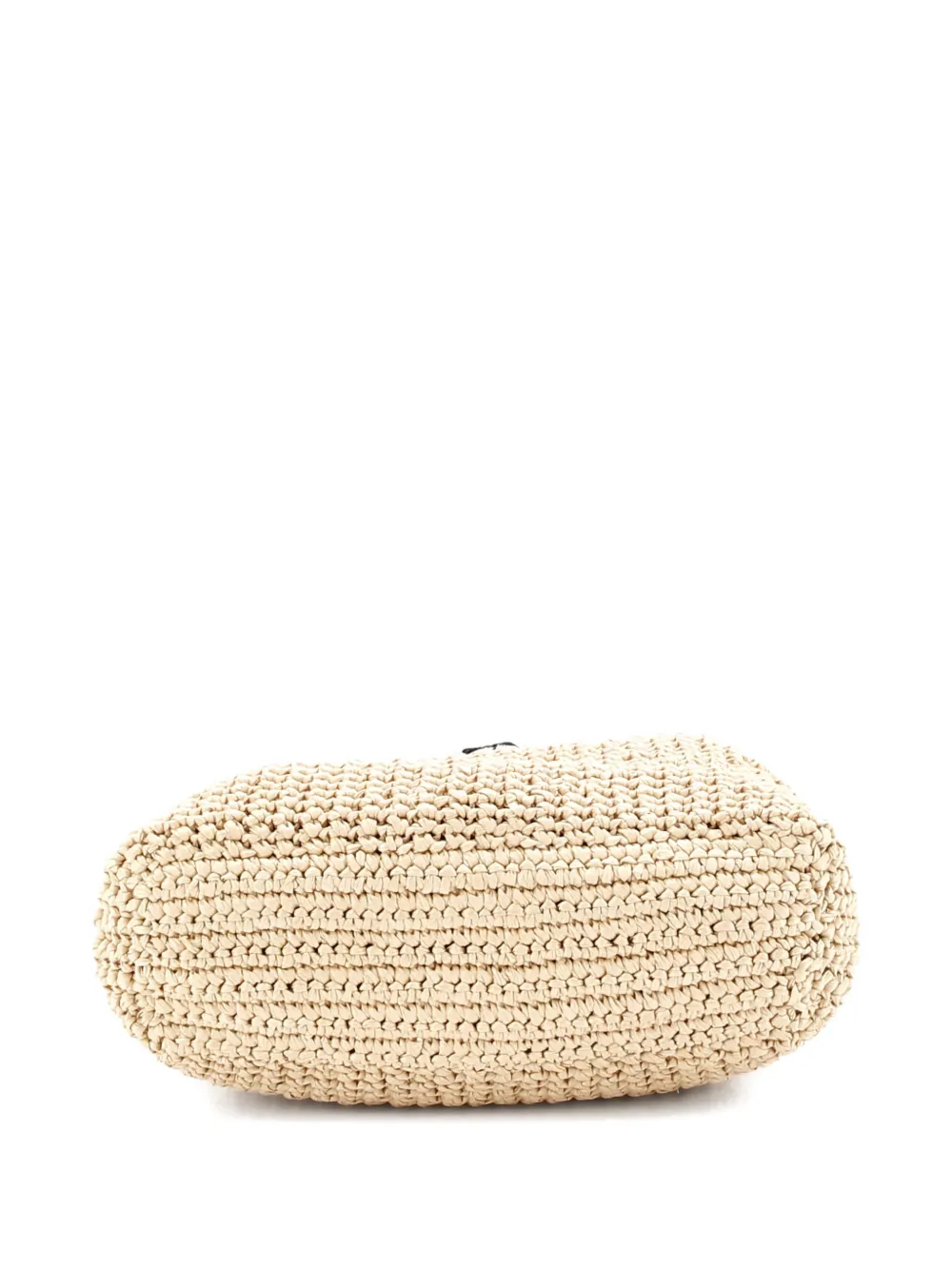 PRADA Pre-owned Logo Raffia Small Tote Bag In Neutral