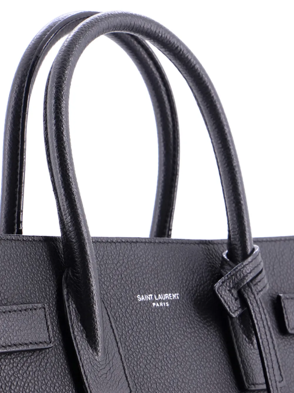 Pre-owned Saint Laurent Sac De Jour Nm Bag Leather Baby Tote Bag In Black