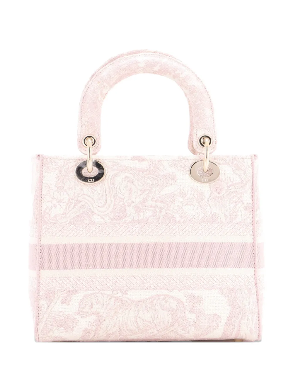 Christian Dior Pre-Owned Toile de Jouy Lady D-Lite Bag Embroidered Canvas tote bag - Rosa