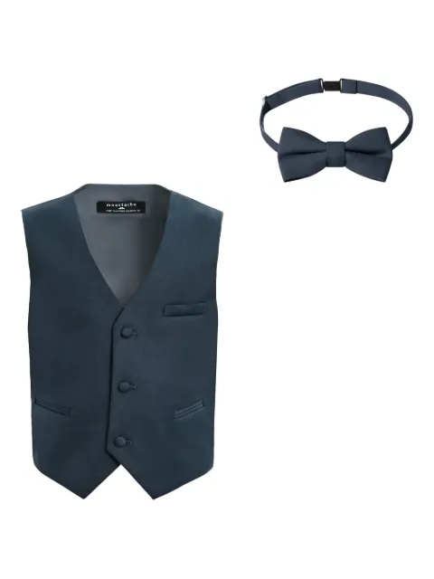 Moustache bow tie gilet set (set of two)