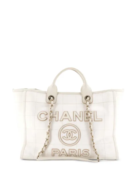 CHANEL Pre-Owned tote Deauville NM Square Stitched Canvas Medium