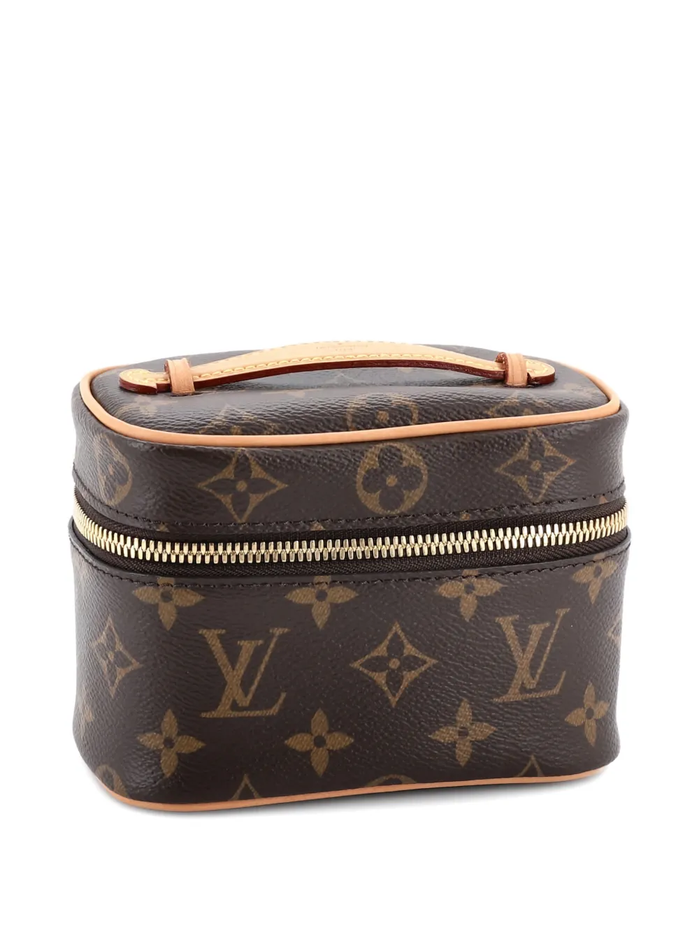 LOUIS VUITTON Pre-owned Nice Vanity Case Monogram Canvas Nano Pouch In Brown
