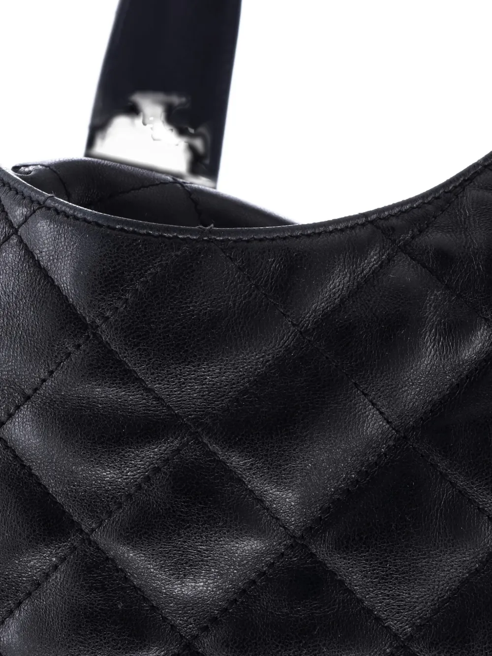 SAINT LAURENT Pre-owned Icare Shopping Quilted Leather Maxi Tote Bag In Black