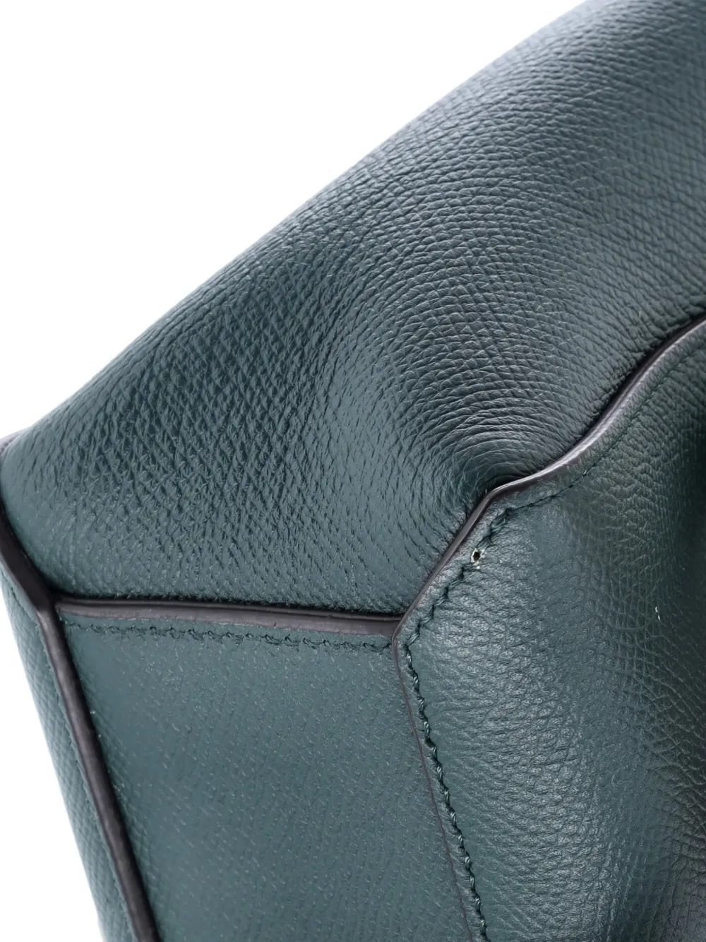 CELINE Pre-owned Belt Bag Textured Leather Pico Shoulder Bag In Green