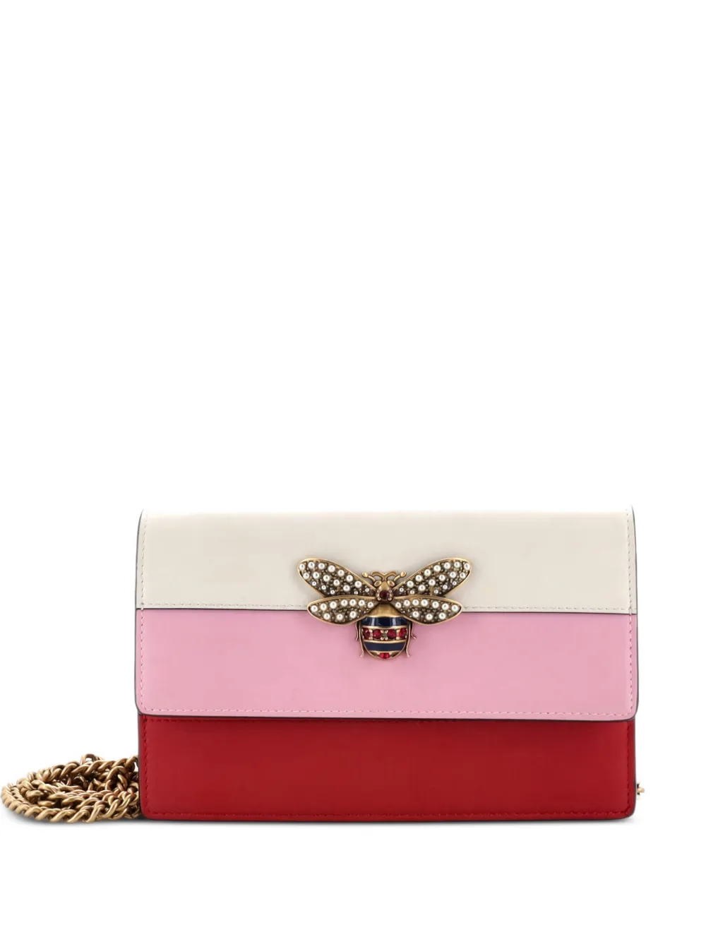 Gucci Pre-Owned Queen Margaret Chain Wallet Leather Mini crossbody bag - Toni neutri