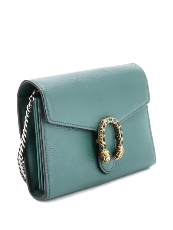 Say　GUCCI ズゥミ チェーンウォレット 緑 レザー GUCCI/グッチ】 ディオニュソス チェーンウォレット 574930 財布