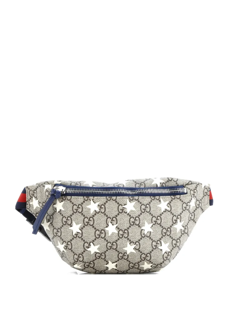 Pre-owned Gucci Printed Gg Coated Canvas Belt Bag In Brown