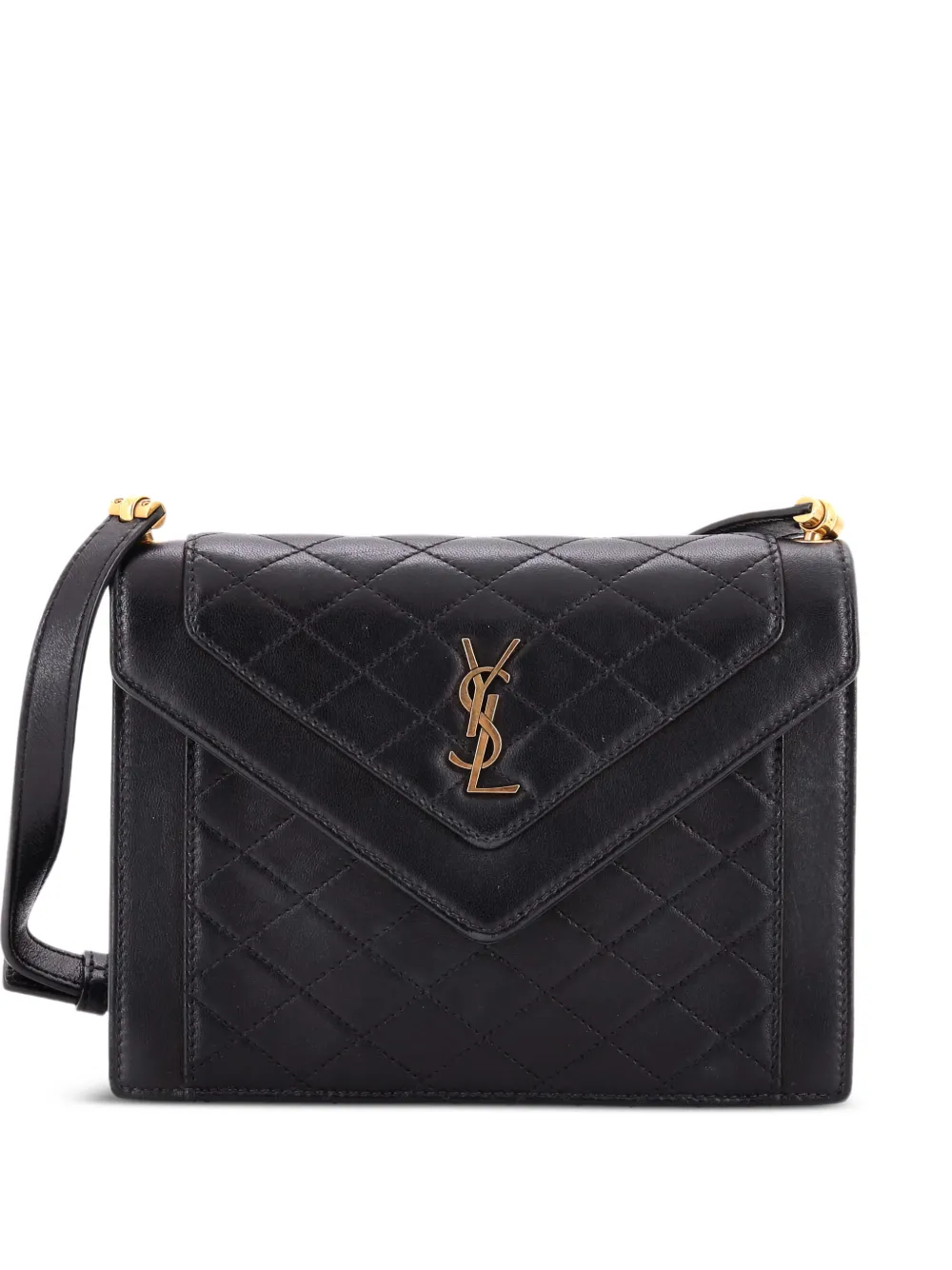 Saint Laurent Pre-Owned Gaby Envelope Satchel Quilted Leather Mini crossbody bag - Nero
