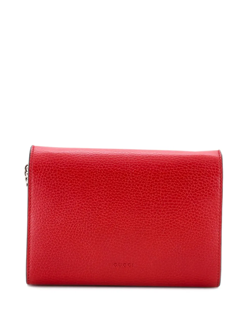  Gucci Pre-owned Dionysus Chain Wallet Leather With Embellished Detail Small Crossbody Bag - Red 