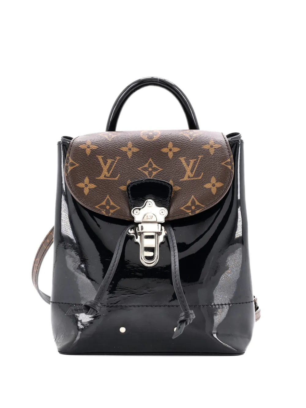 Louis Vuitton Pre-Owned Zaino Hot Springs in pelle Vernis e tela con monogramma - Nero