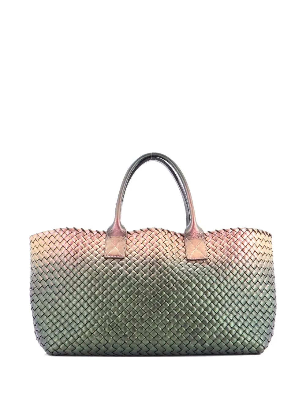 Bottega Veneta Pre-Owned Cabat Intrecciato Iridescent Nappa Medium tote bag - Verde