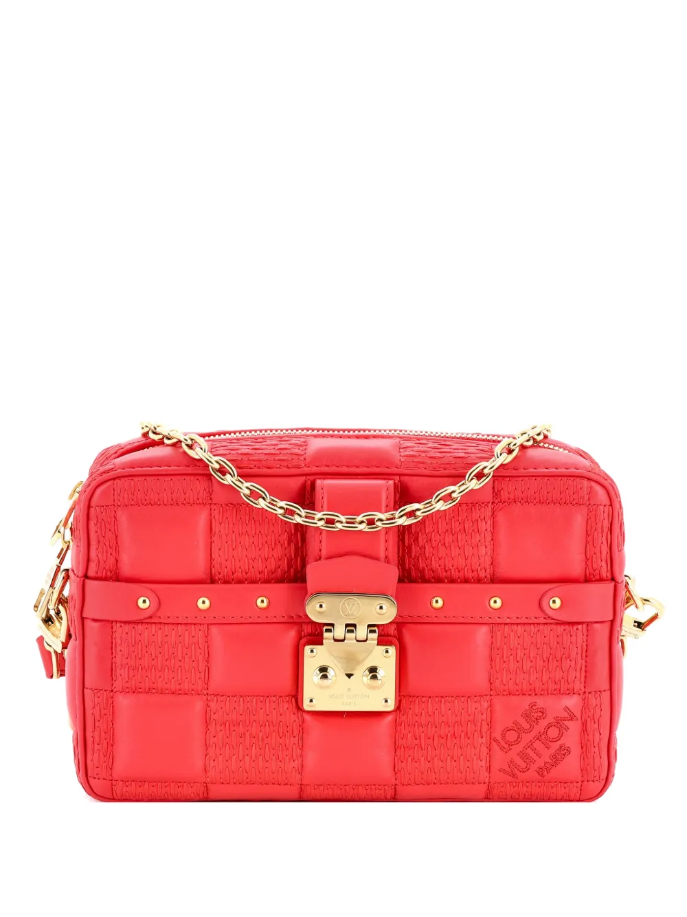 Louis Vuitton Pre-Owned Troca Handbag Damier Quilted Lambskin PM crossbody bag - Rosso