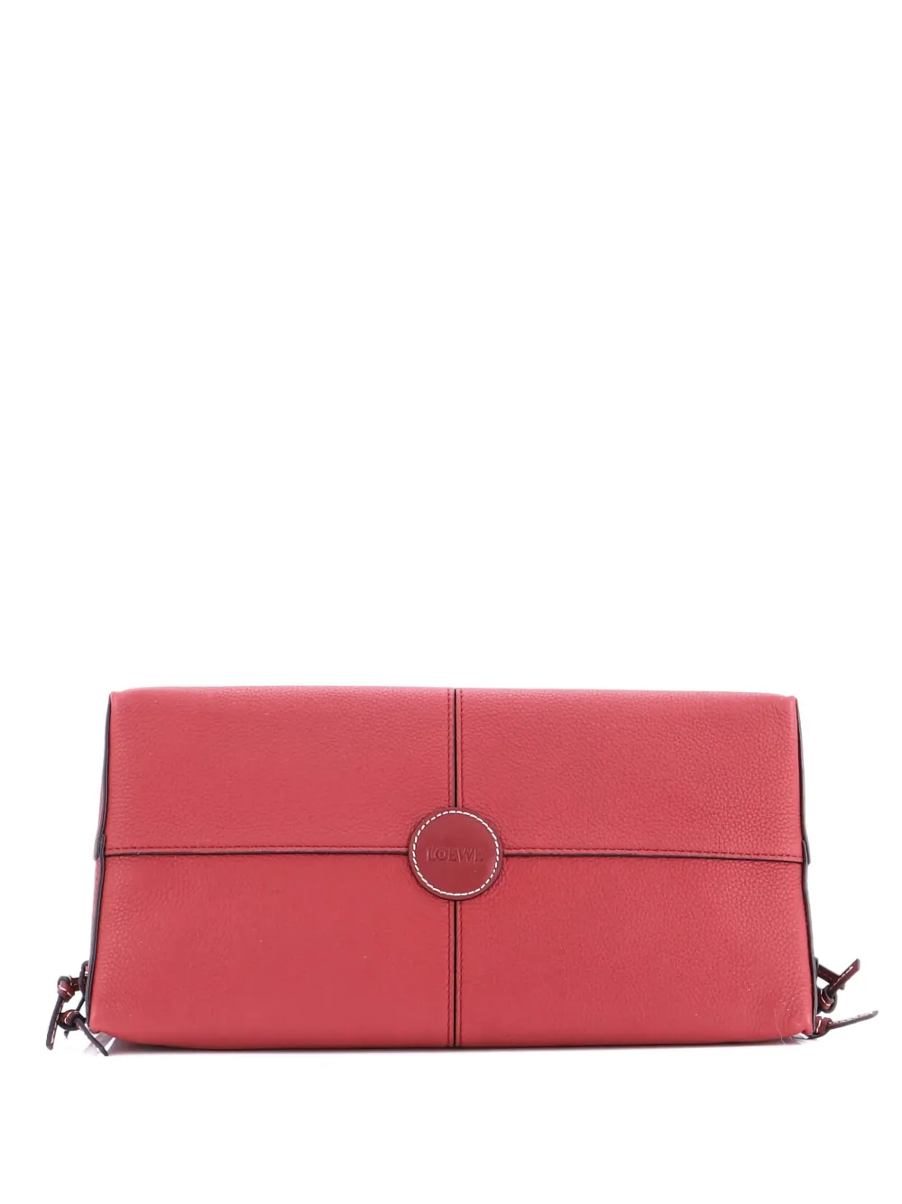 Pre-owned Loewe Cushion Leather Small Tote Bag In Red
