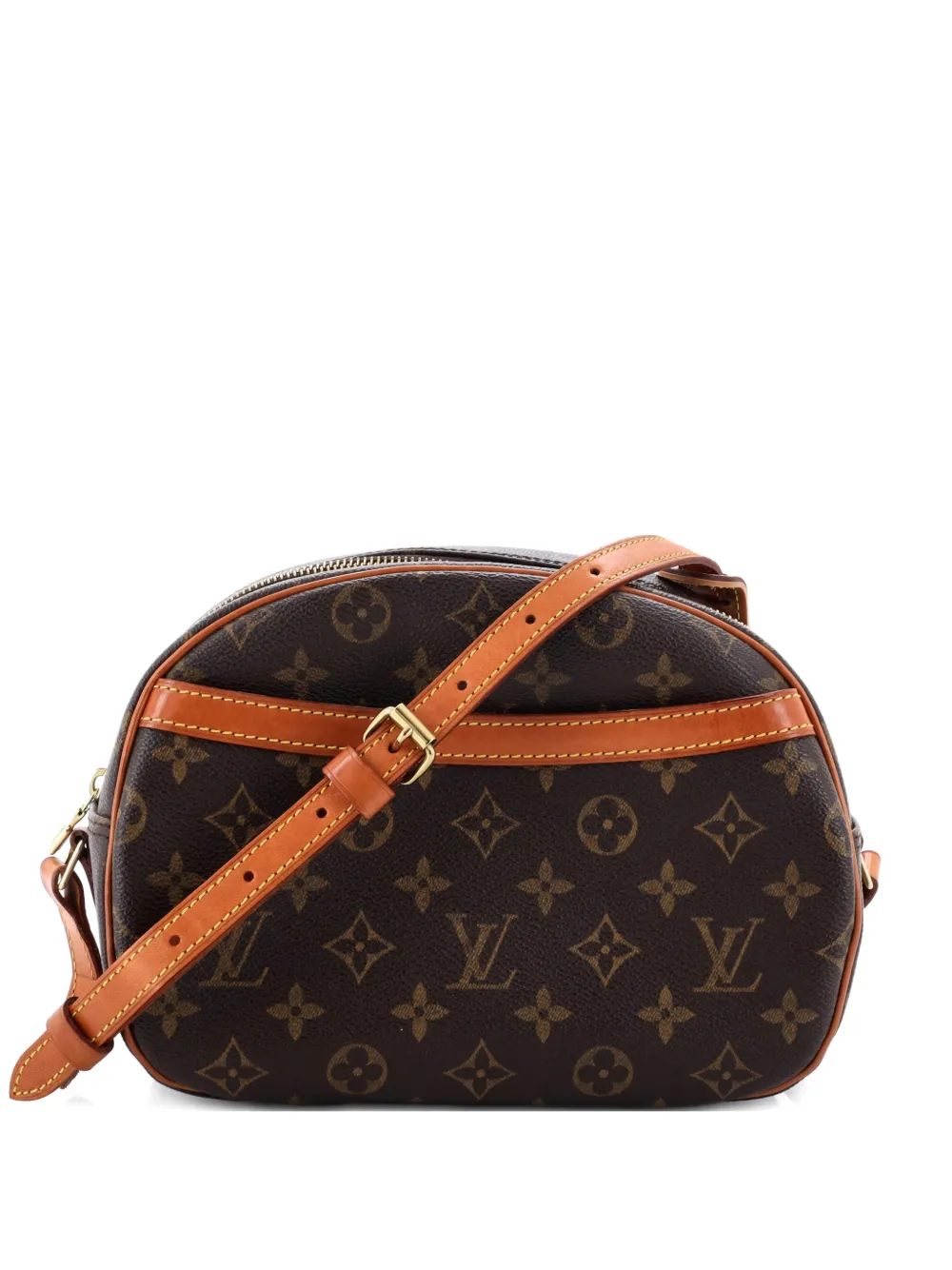 Pre-owned Louis Vuitton Blois Handbag Monogram Canvas Crossbody Bag In Brown