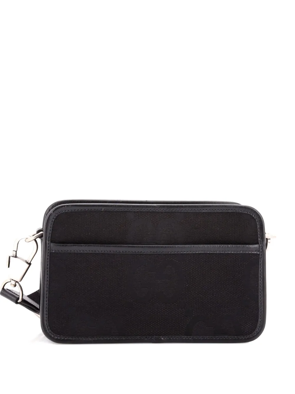 Pre-owned Gucci Camera Bag Jumbo Gg Canvas Mini Crossbody Bag In Black