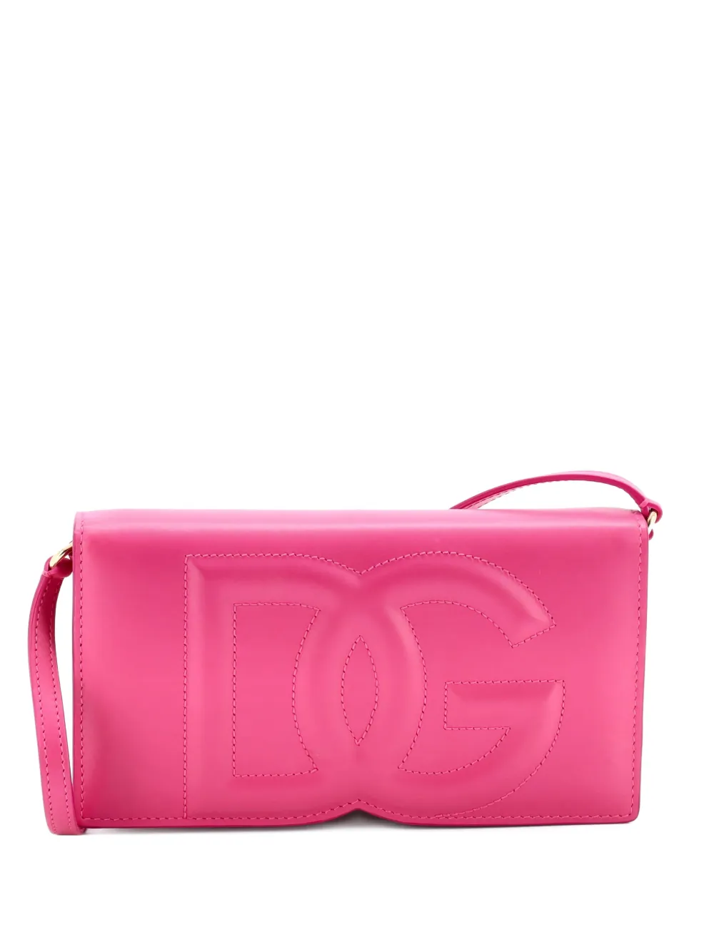 Dolce & Gabbana Pre-Owned DG Logo Flap Shoulder Bag Leather Small crossbody bag - Rosa