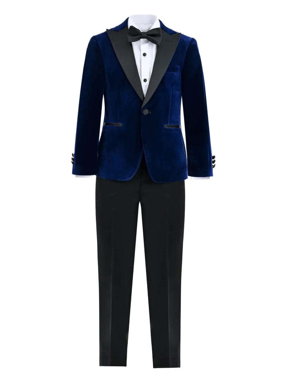 Moustache velvet suit | Blue | Image 1