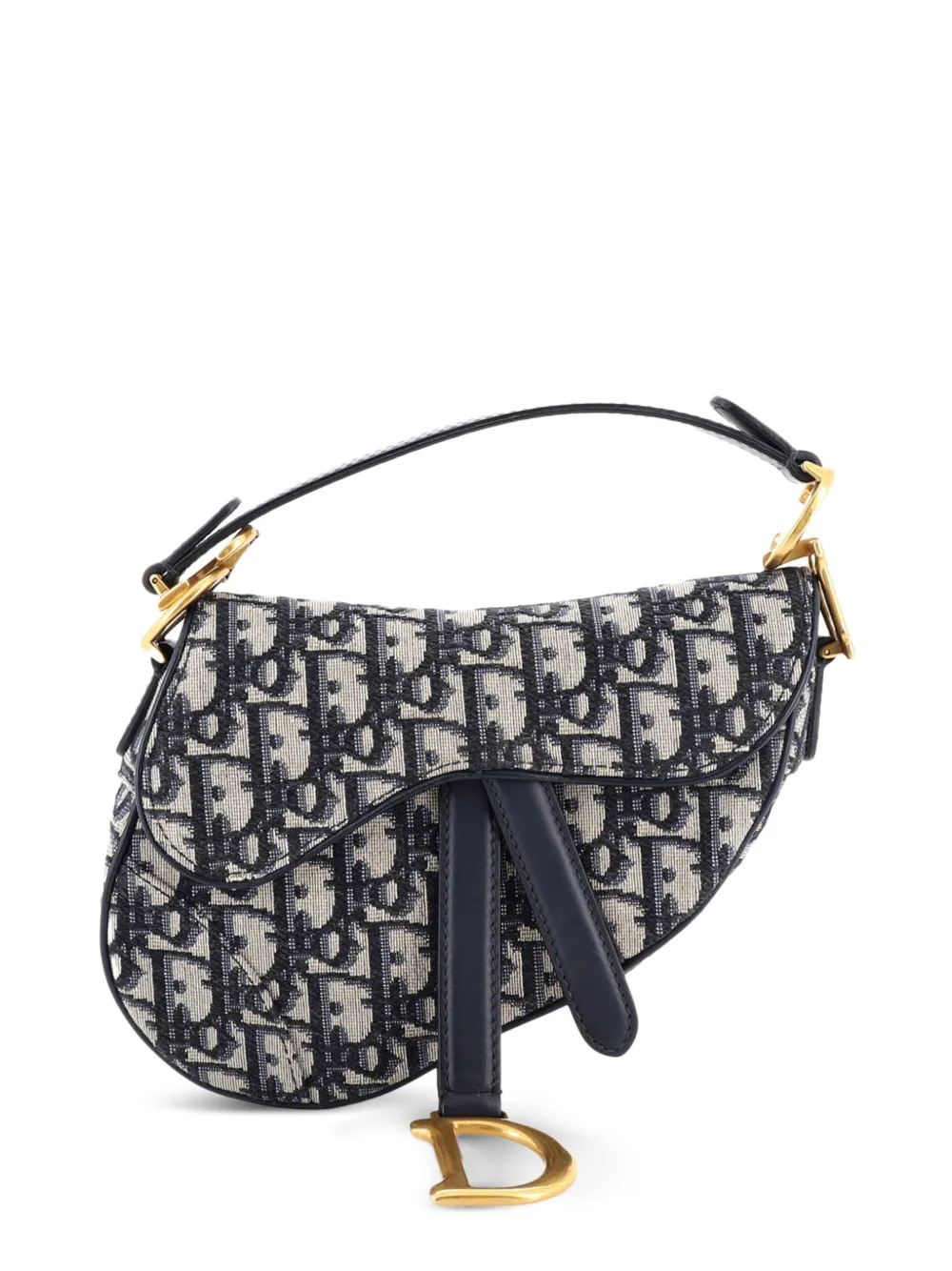 Christian Dior Pre-Owned Saddle Handbag Oblique Canvas Mini shoulder bag - Blu