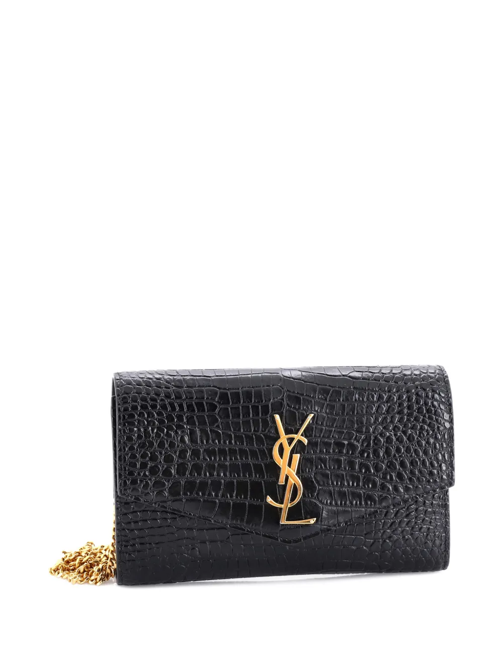 Saint Laurent Pre-Owned Uptown Chain Wallet Crocodile Embossed Leather crossbody bag | Pre-Owned | Image 2