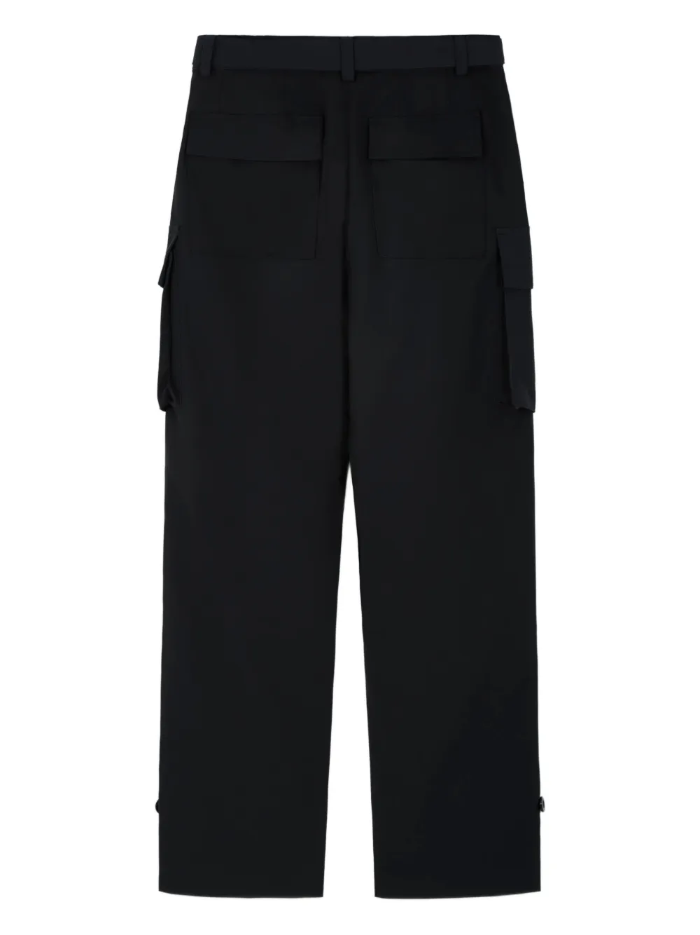 Sacai side-pockets belted trousers - Zwart