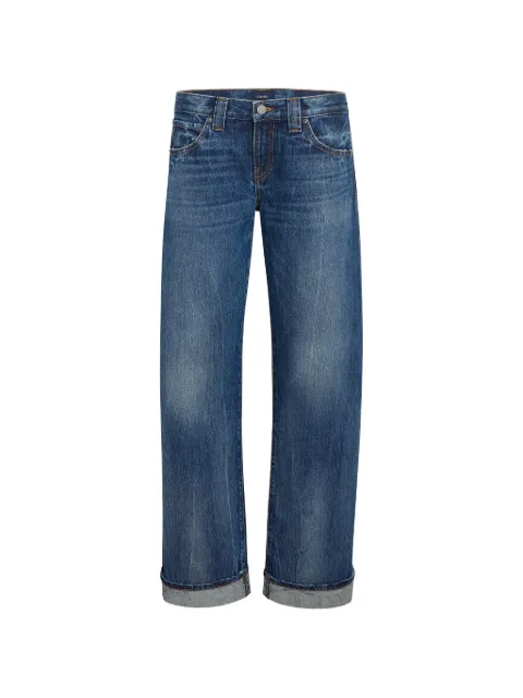 KHAITE jean à passants de ceinture