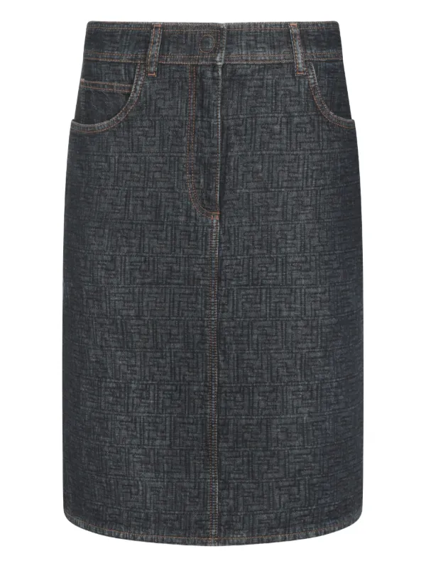 FENDI ファイブポケット デニムスカート | ブルー | FARFETCH JP
