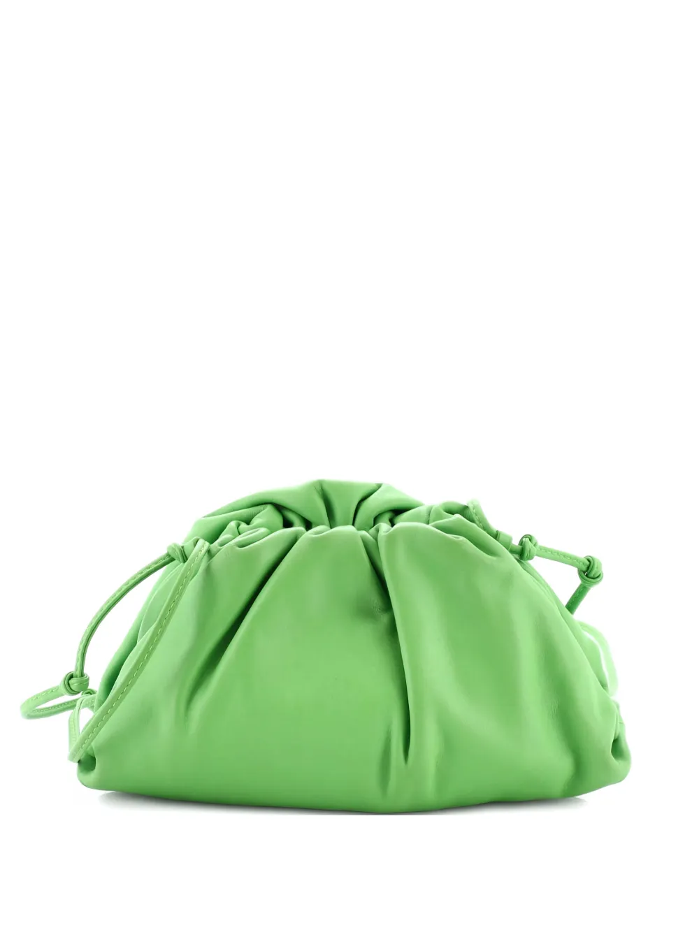 Pre-owned Bottega Veneta The Pouch Leather Mini Crossbody Bag In Green