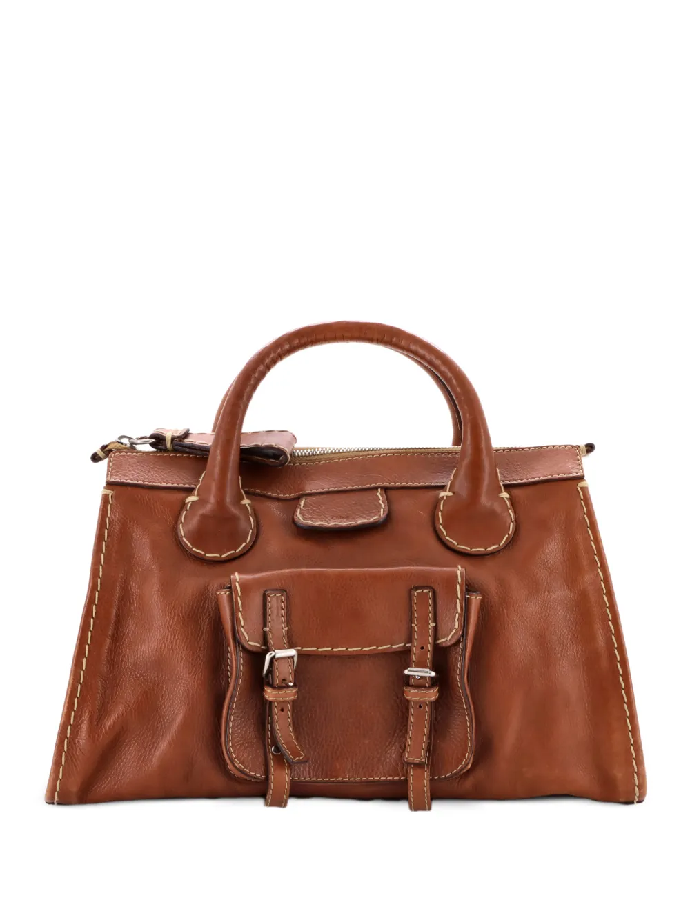 Chloé Pre-Owned Edith NM Leather Medium satchel - Brown